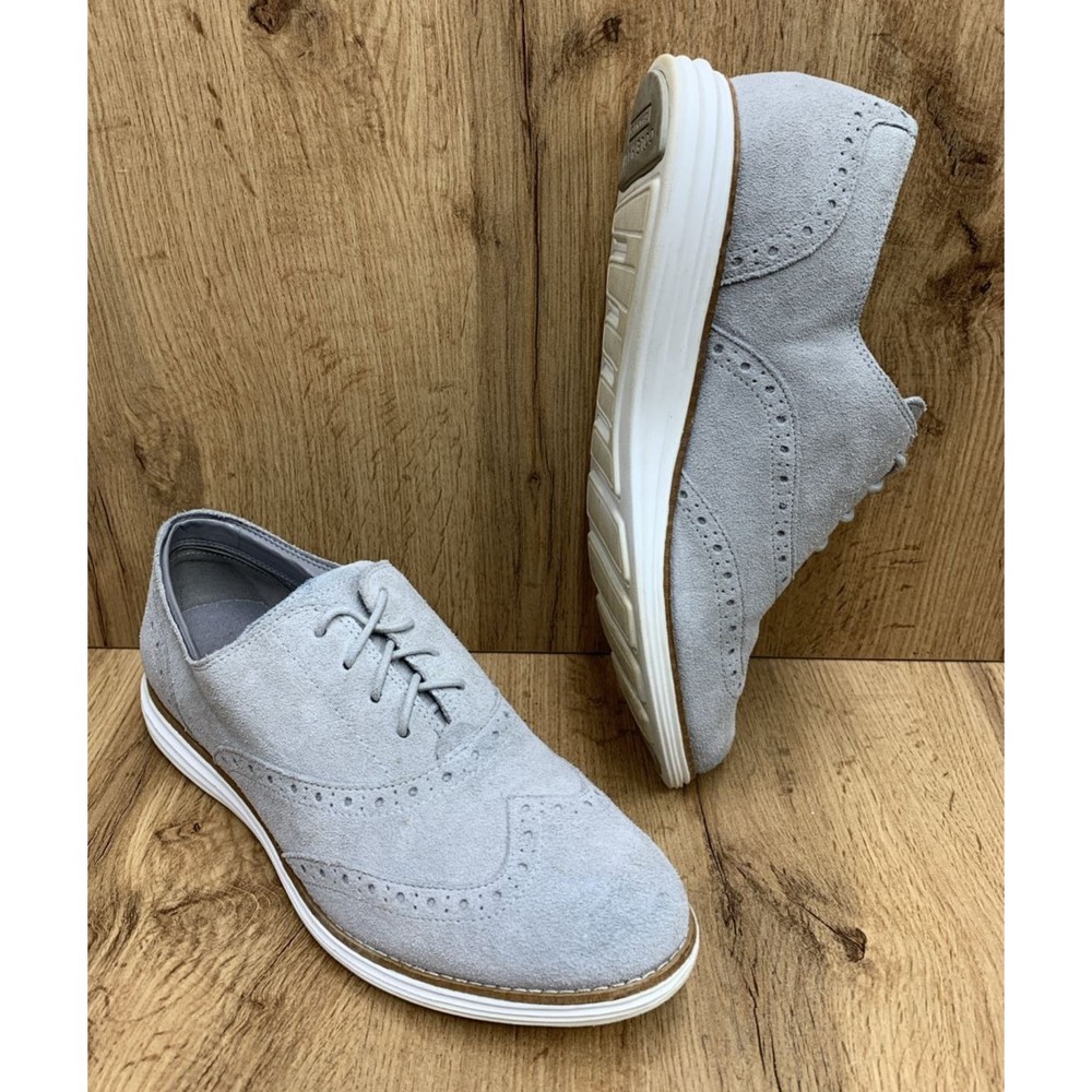 Cole Haan Zero Grand Women's Wingtip Oxfords Waterproof  Shoes 9B Leather Gray